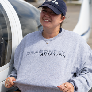 Dragonfly Aviation Embroidered Crewneck Sweatshirt