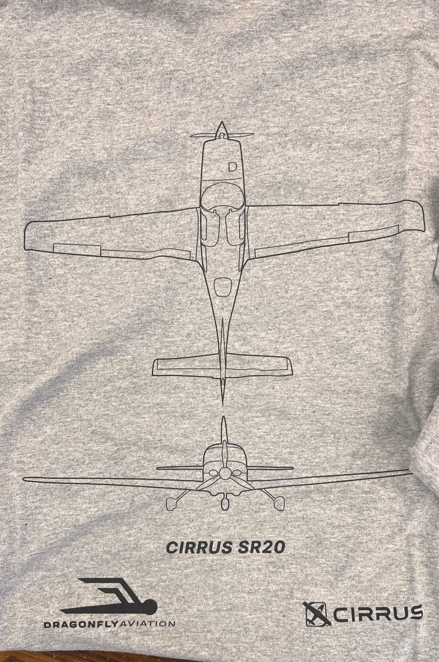Cirrus SR20 Outline T-Shirt - Image 2